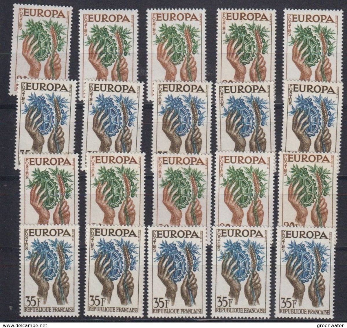 Europa Cept 1957 France 2v (10x) ** Mnh (44974) Promotion - 1957