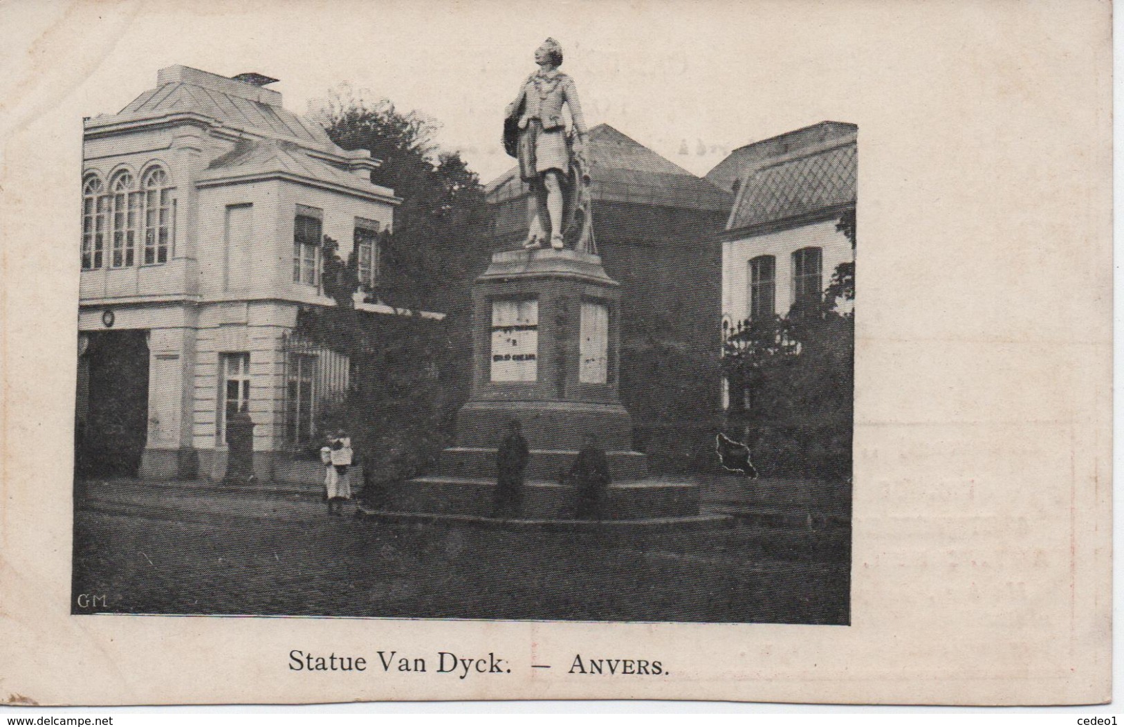 STATUE VAN DYCK  ANVERS   AVEC PUB AU DOS DE LA CARTE  VOIR LES SCANS - Antwerpen