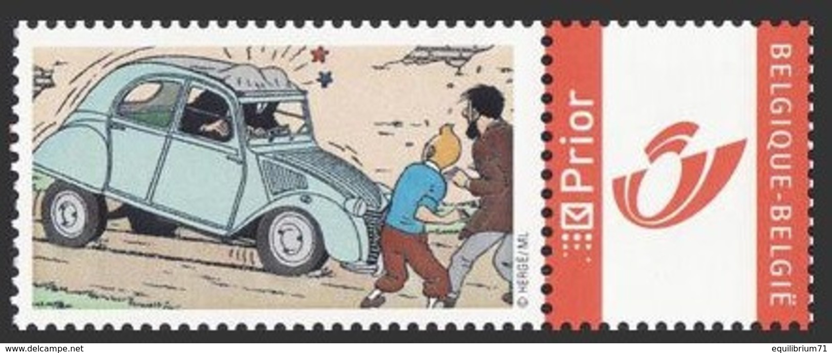 DUOSTAMP** / MYSTAMP**-  Tintin - Ancêtres  / Kuifje – Oldtimers  - (Hergé) - Bandes Dessinées