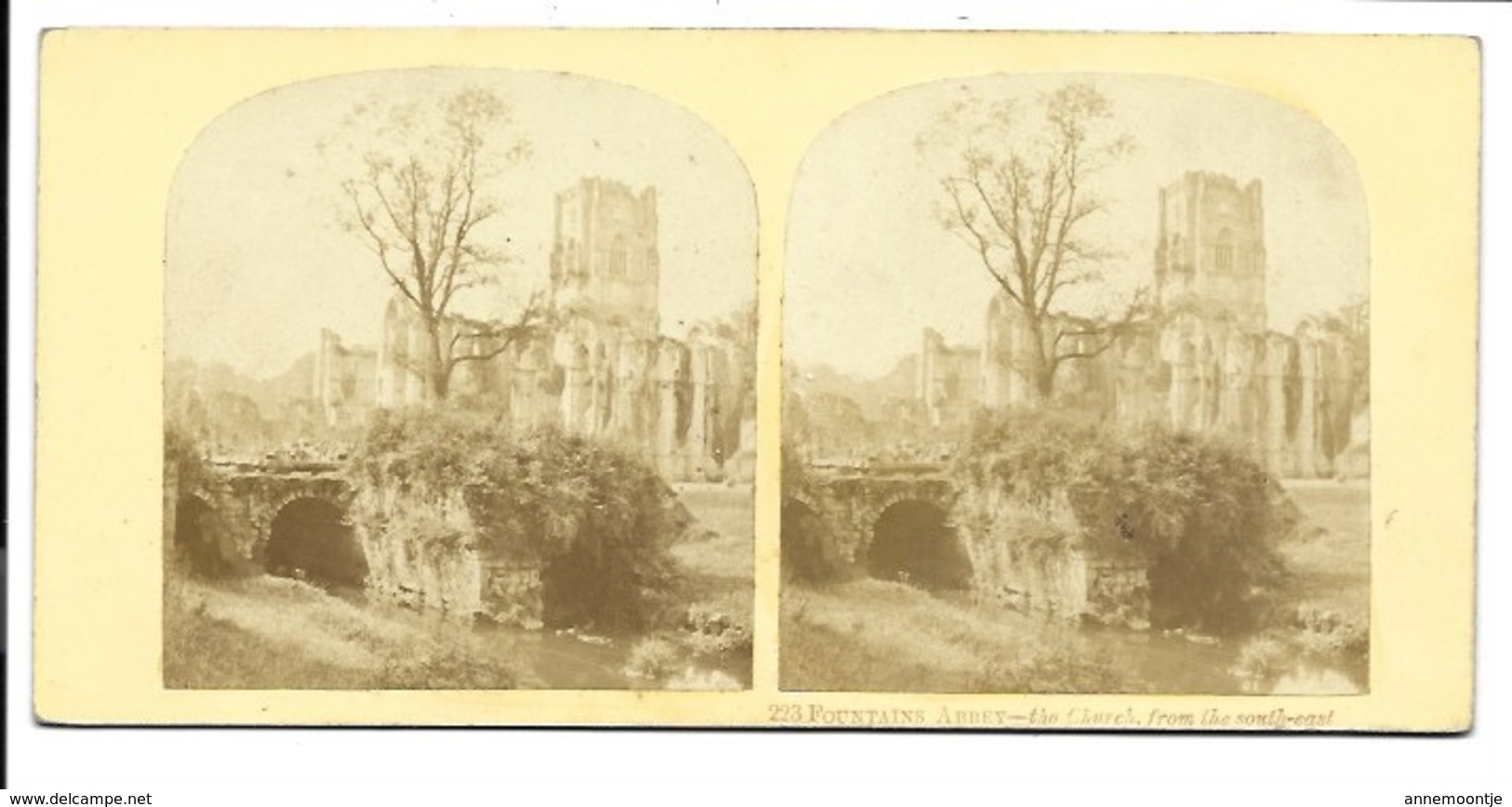 Photo Stéréoscopique - Fountains Abbey - Yorkshire. - Stereo-Photographie