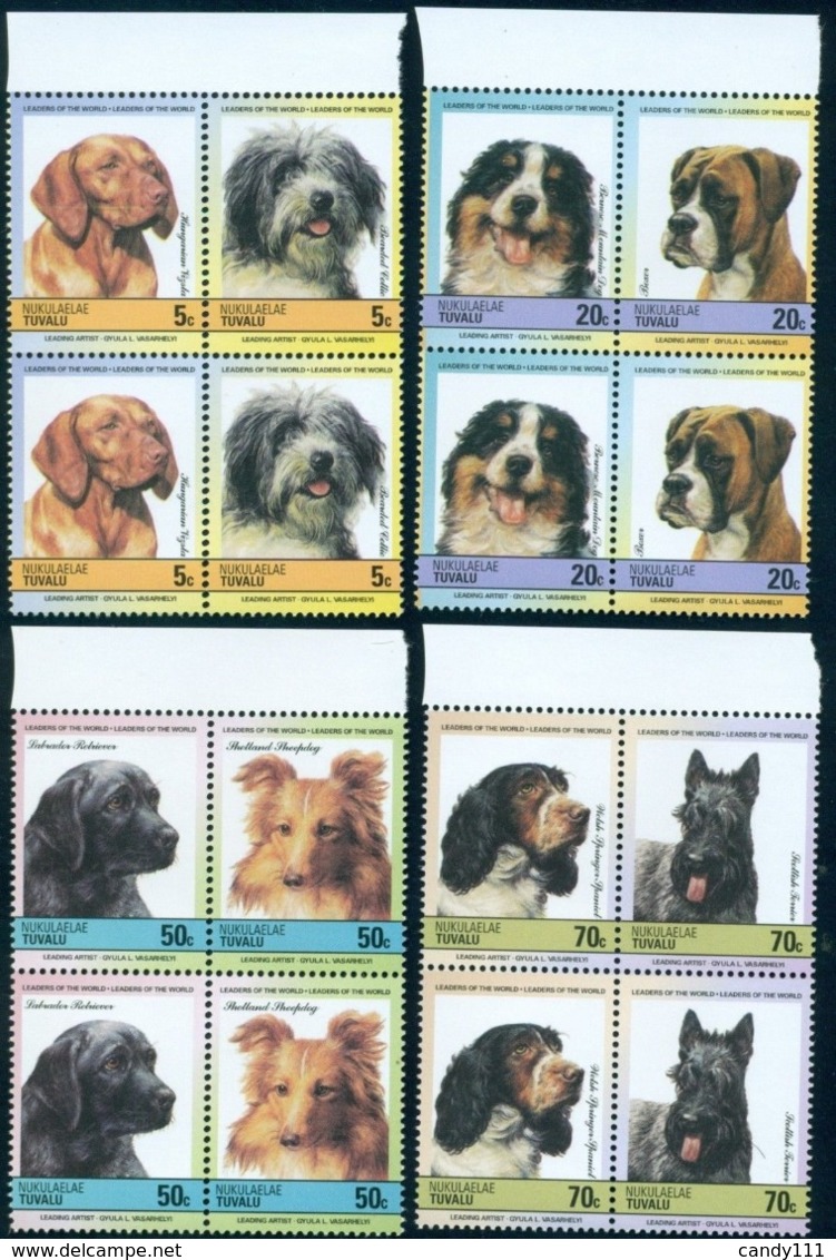 Dog Breed,Hund,Chien,Retreiever,Collie,Boxer,Terrier,Spaniel,Bl X4,MNH - Dogs