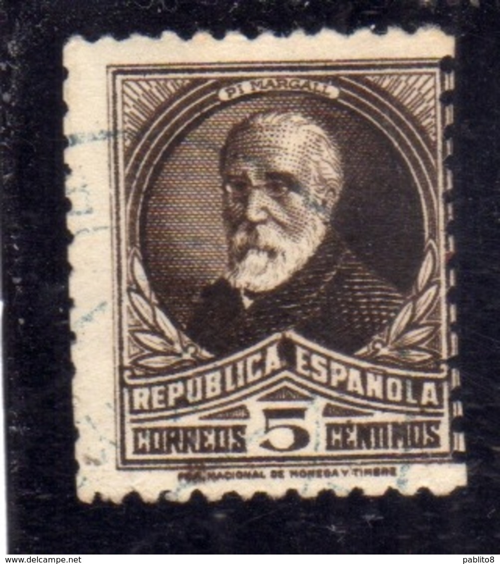 SPAIN ESPAÑA SPAGNA 1931 1932 FRANCISCO PI Y MARGALL CENT. 5c USED USATO OBLITERE' - Usati