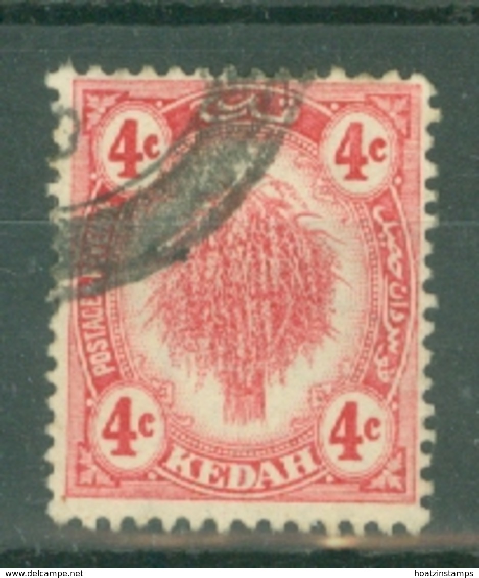 Malaya - Kedah: 1919/21   Sheaf Of Rice     SG20    4c   Rose    Used - Kedah