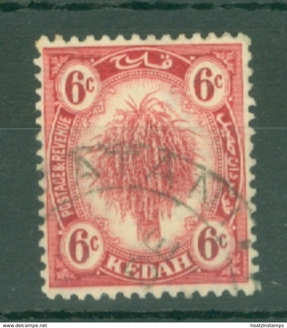 Malaya - Kedah: 1922-40   Sheaf Of Rice     SG56    6c   Carmine    Used - Kedah