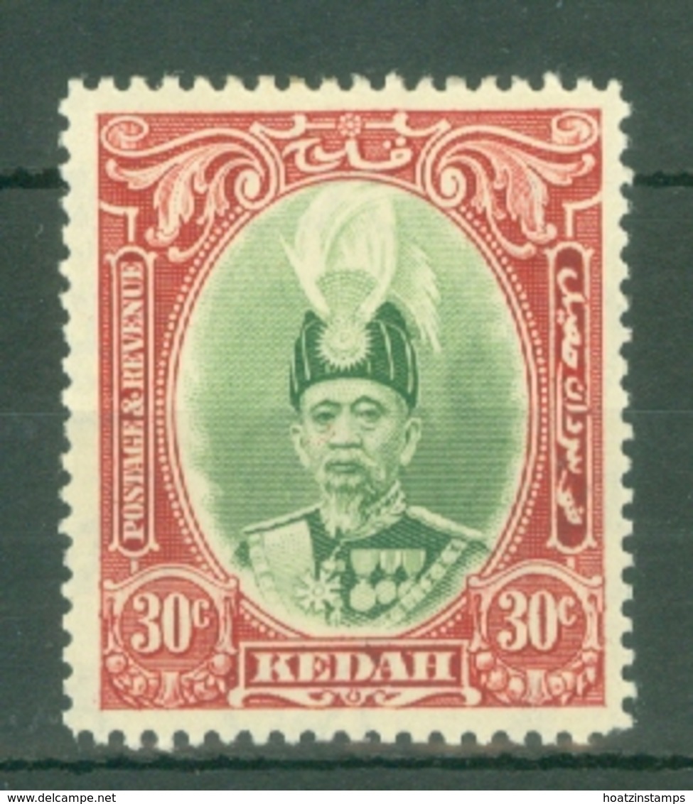 Malaya - Kedah: 1937   Sultan Abdul Hamid Halimshah     SG63    30c      MH - Kedah