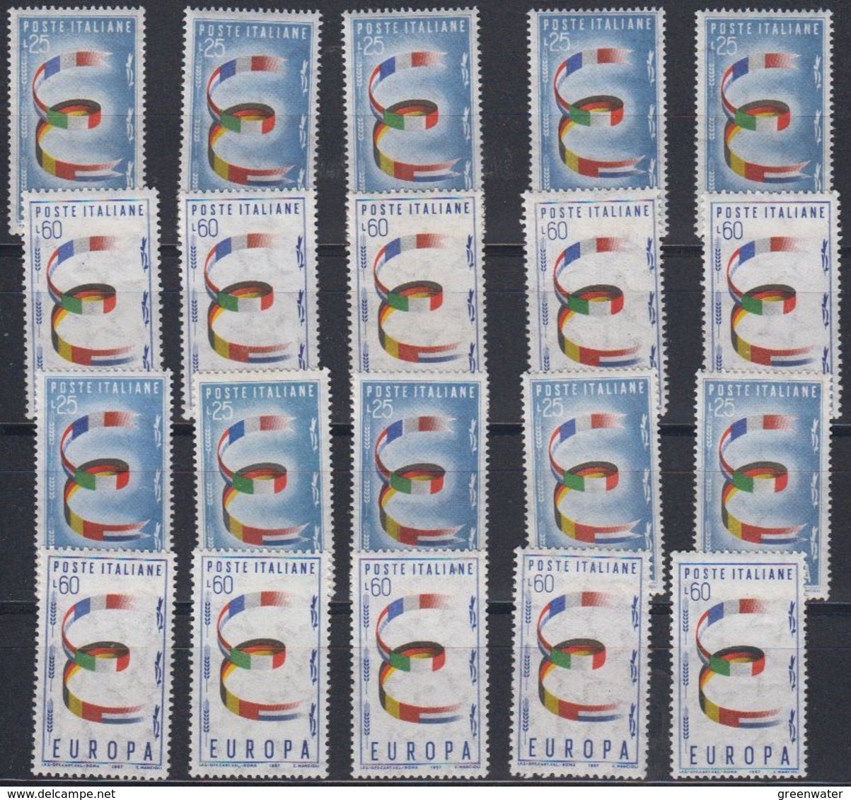 Europa Cept 1957 Italy 2v (10x) ** Mnh (44979) - 1957