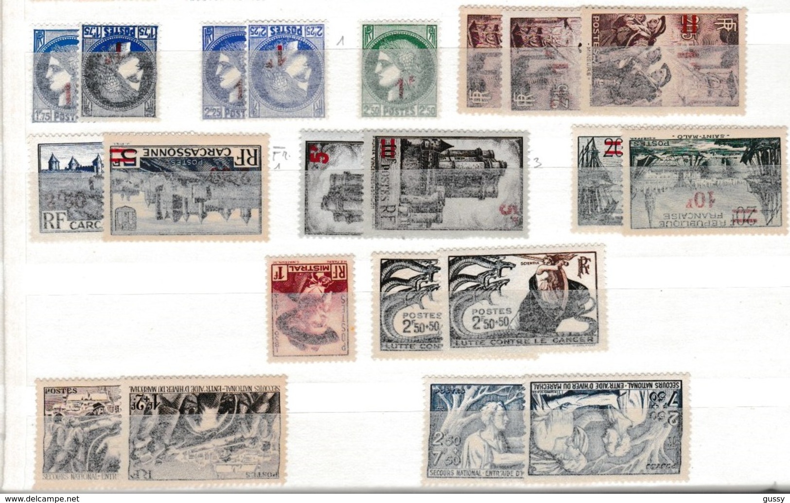 FRANCE 1941-1944:  Restes De Collection, Lot De Timbres Neufs, Petits Prix - Collections