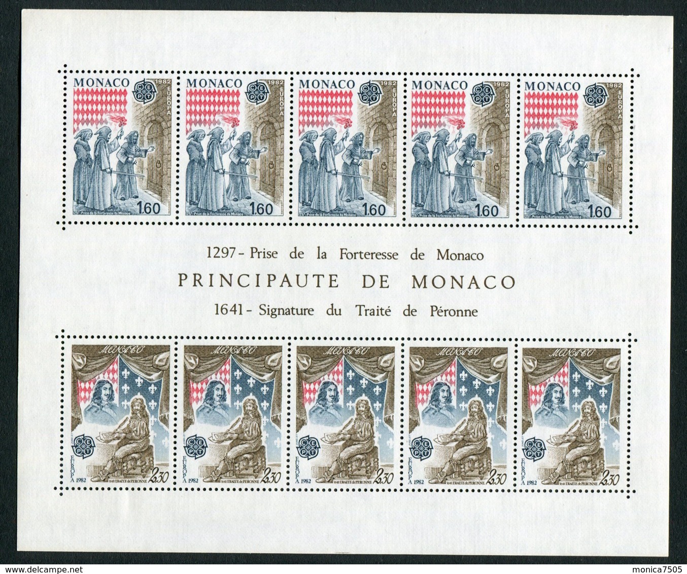 MONACO EUROPA  : BLOC  Y&T  N°  22  BLOC  NEUF  SANS  TRACE  DE  CHARNIERE , A VOIR . - 1982