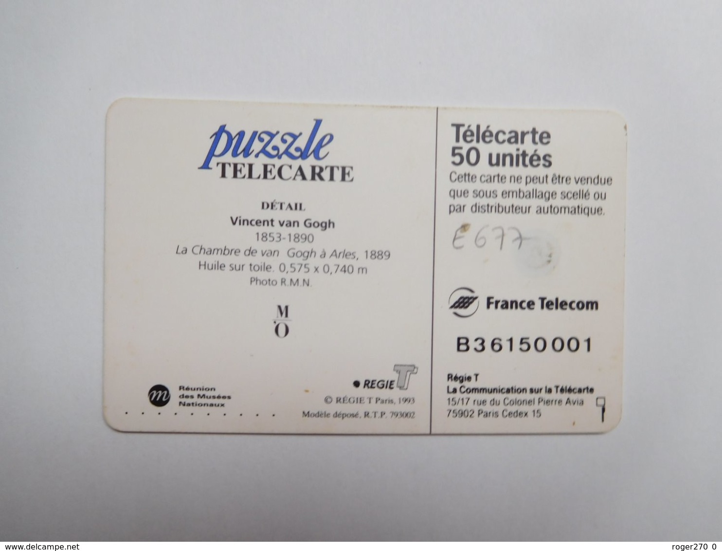 Télécarte Privée 50U , En699 , La Chambre De Van Gogh - 50 Eenheden