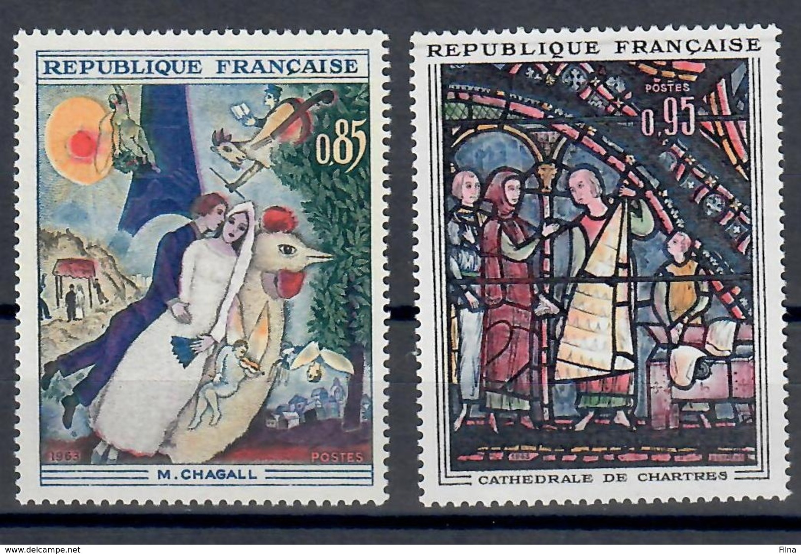 FRANCIA 1963 - ARTE QUADRI - SERIE COMPLETA - MNH** - Nuevos