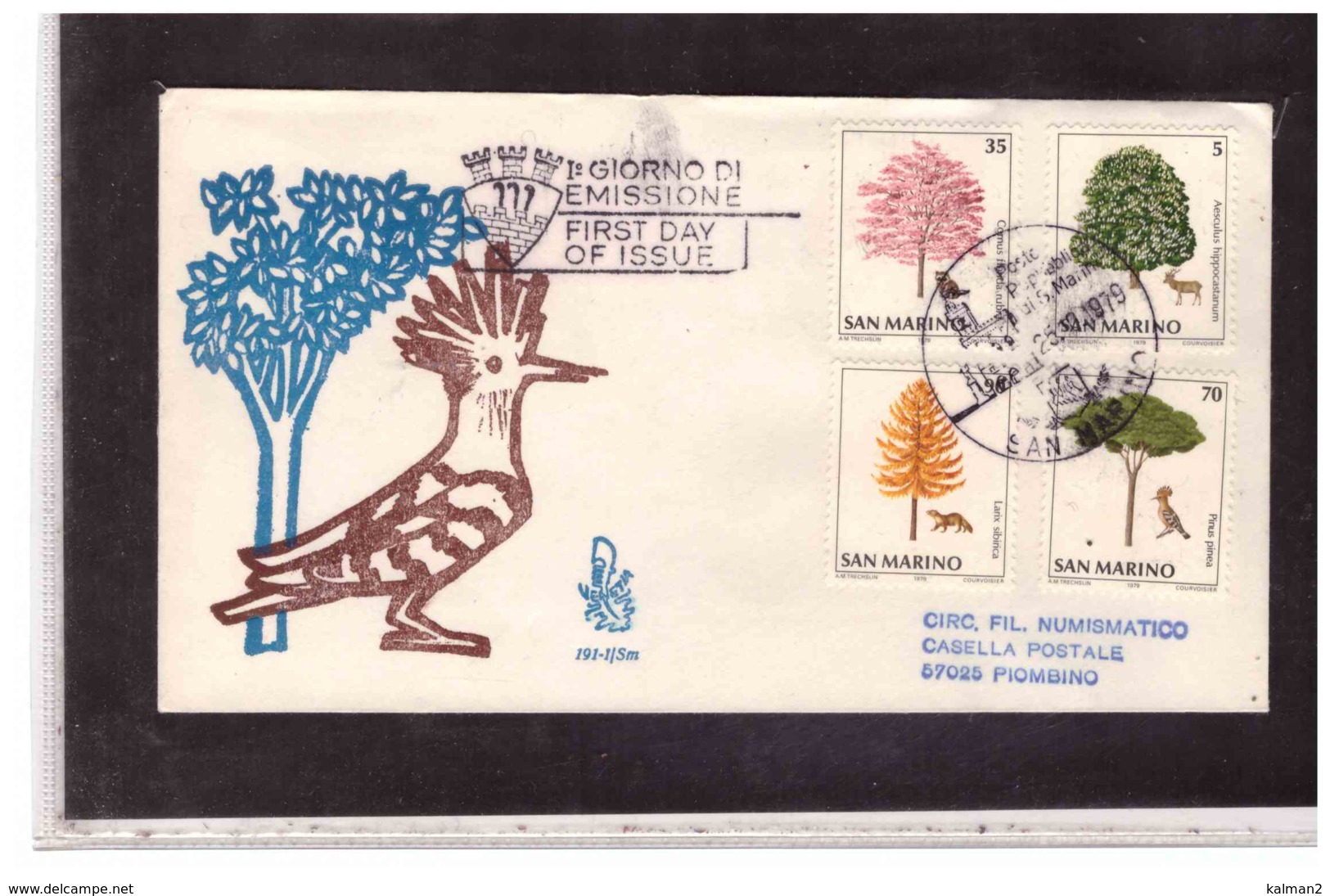 FDC5399   -   SAN MARINO  25.10.1979    /   FDC  NATURA DA SALVARE  -  CAT.UNIFICATO  1032/41 - Protezione Dell'Ambiente & Clima