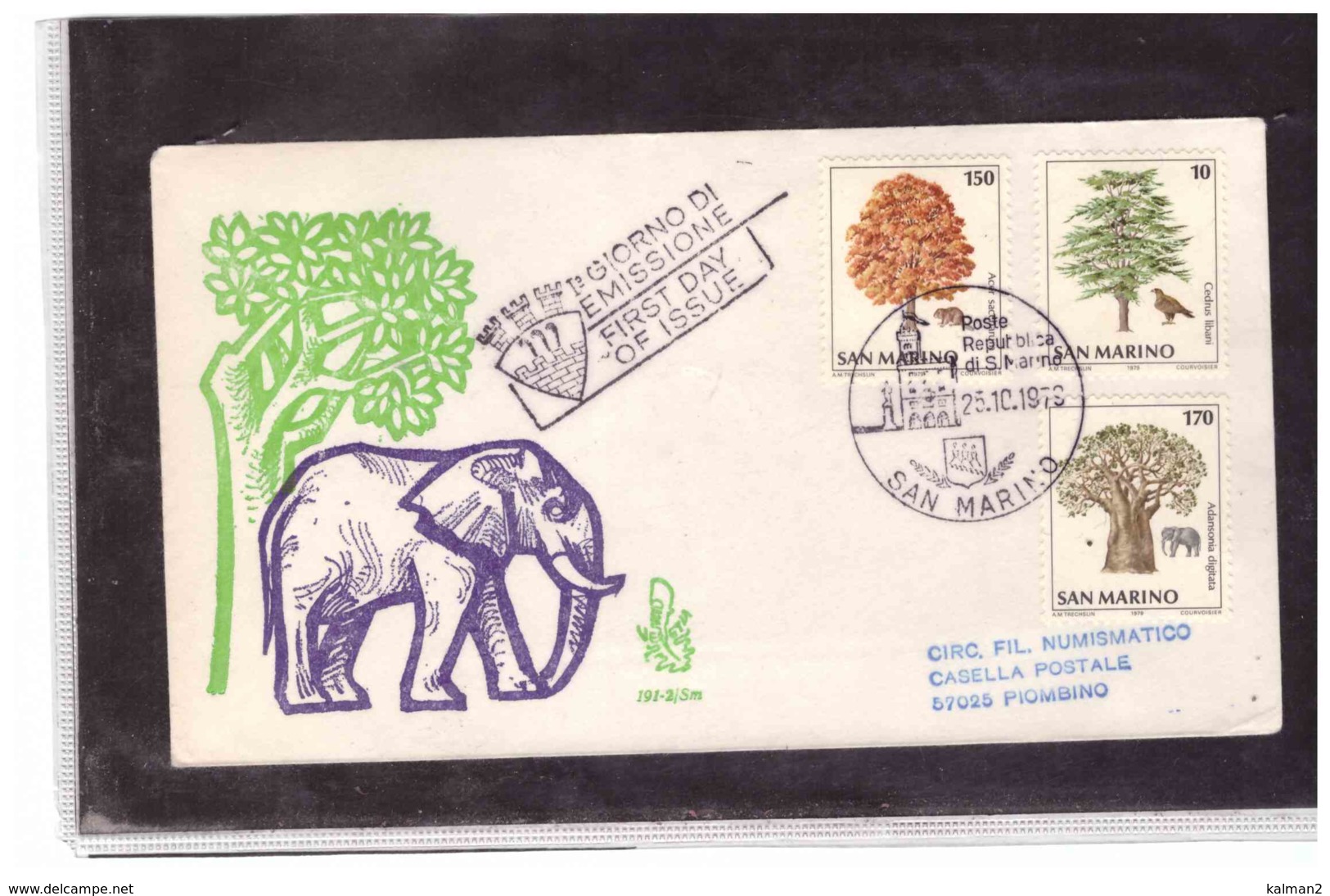 FDC5399   -   SAN MARINO  25.10.1979    /   FDC  NATURA DA SALVARE  -  CAT.UNIFICATO  1032/41 - Protezione Dell'Ambiente & Clima