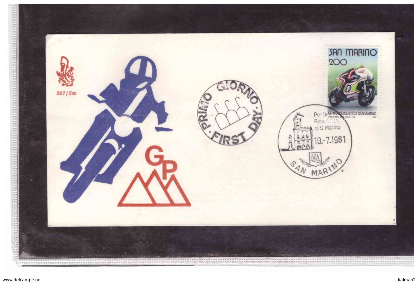 FDC5415   -   SAN MARINO  10.7.1981      /   FDC G.P. SAN MARINO   -  CAT.UNIFICATO  1074 - Motorräder