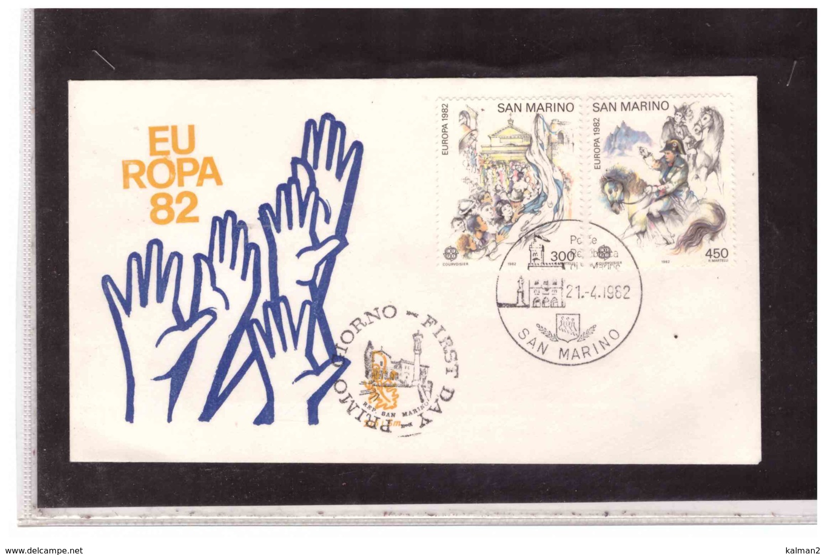 FDC5434   -   SAN MARINO 21.4.1982  /  FDC  EUROPA  -  CAT.UNIFICATO  1090/91 - 1982