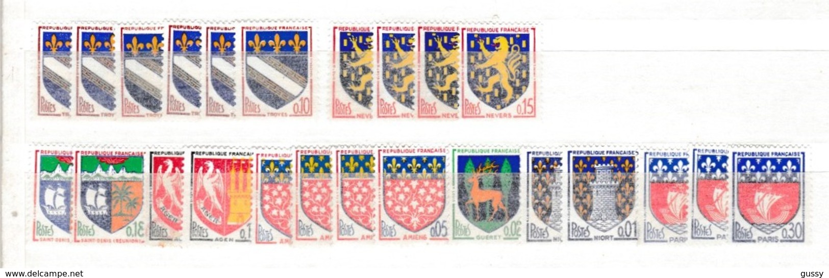 FRANCE 1958-59:  Restes de Collection, lot de timbres neufs, petits prix