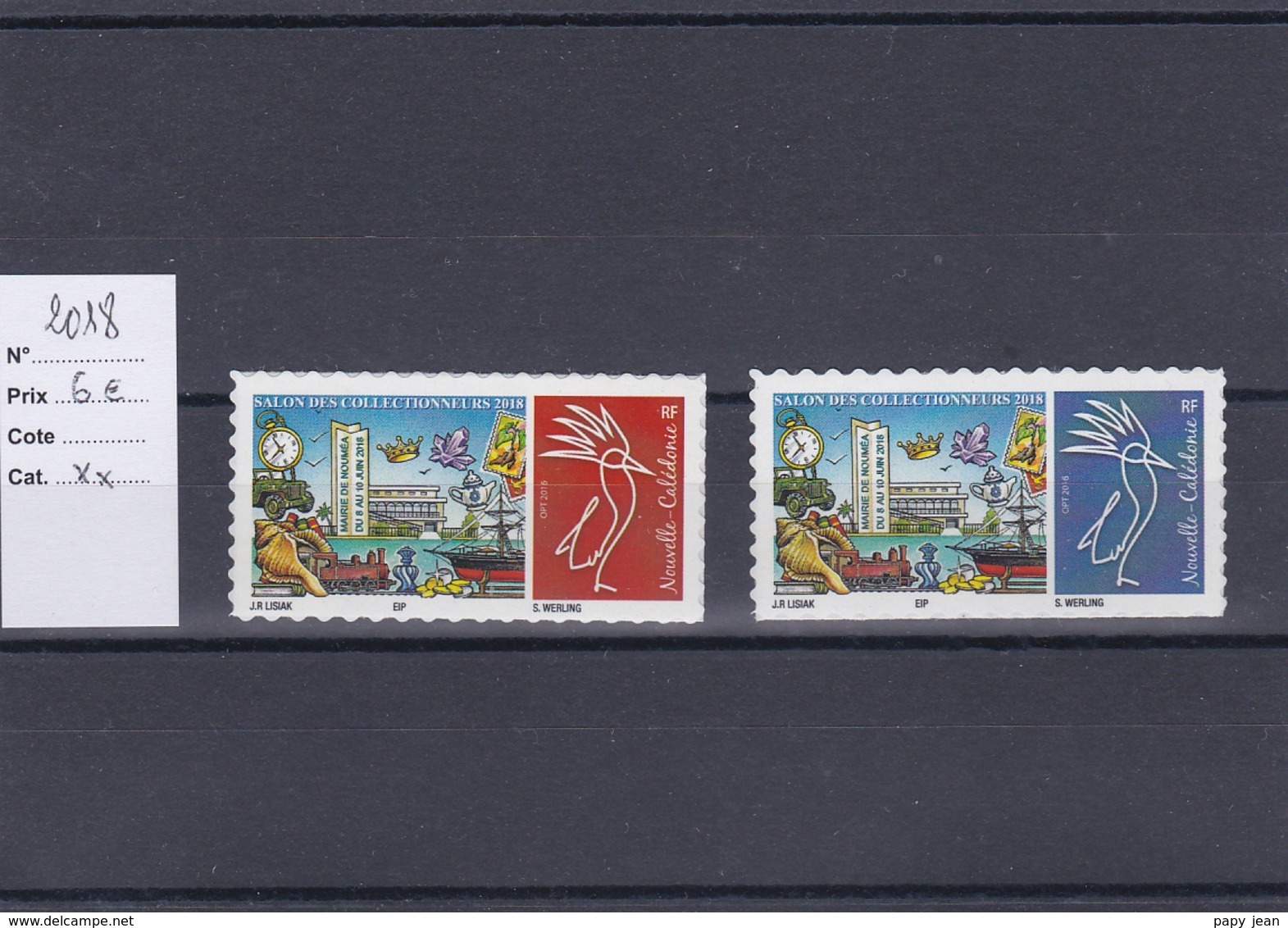 Timbres Personnalisés Adhésifs NOUVELLE CALEDONIE De 2018 Avec Logo Cagou . Rares . Petits Tirages - Unused Stamps