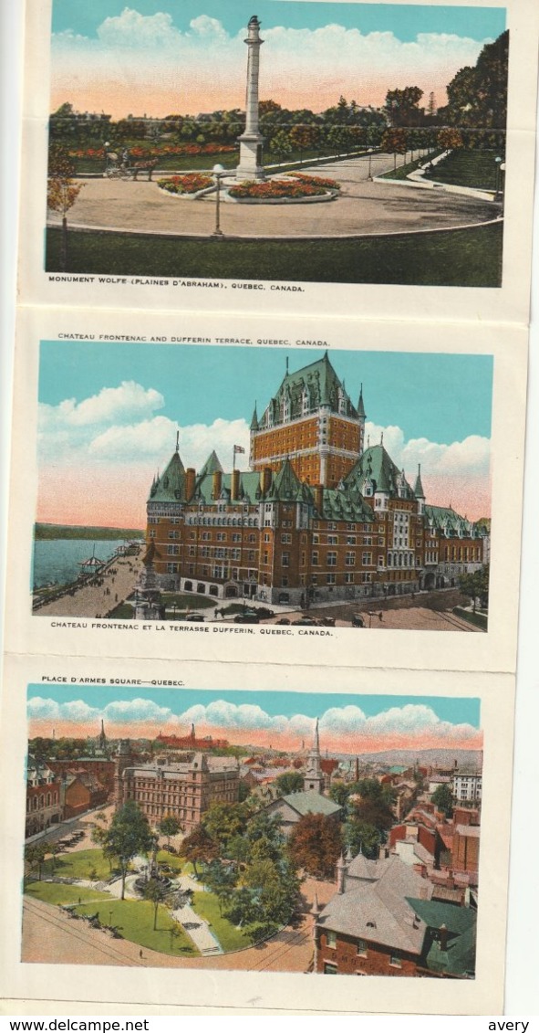Souvenir Folder Of Quebec, Quebec Le Couverture De Dos Est Manquer 9 Photos Reg + 18 Photos Demi - Québec - La Cité