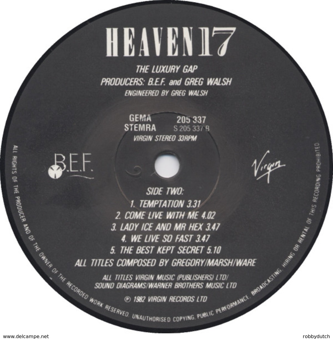 * LP *  HEAVEN 17 - THE LUXURY GAP (Germany 1983 EX!!!) - Rock