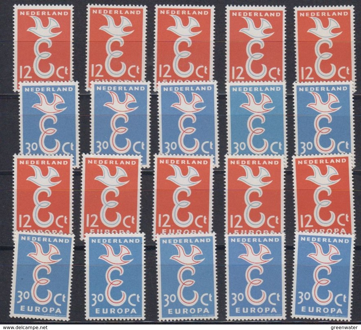 Europa Cept 1958 Netherlands 2v (10x) * Mnh (44981) - 1958