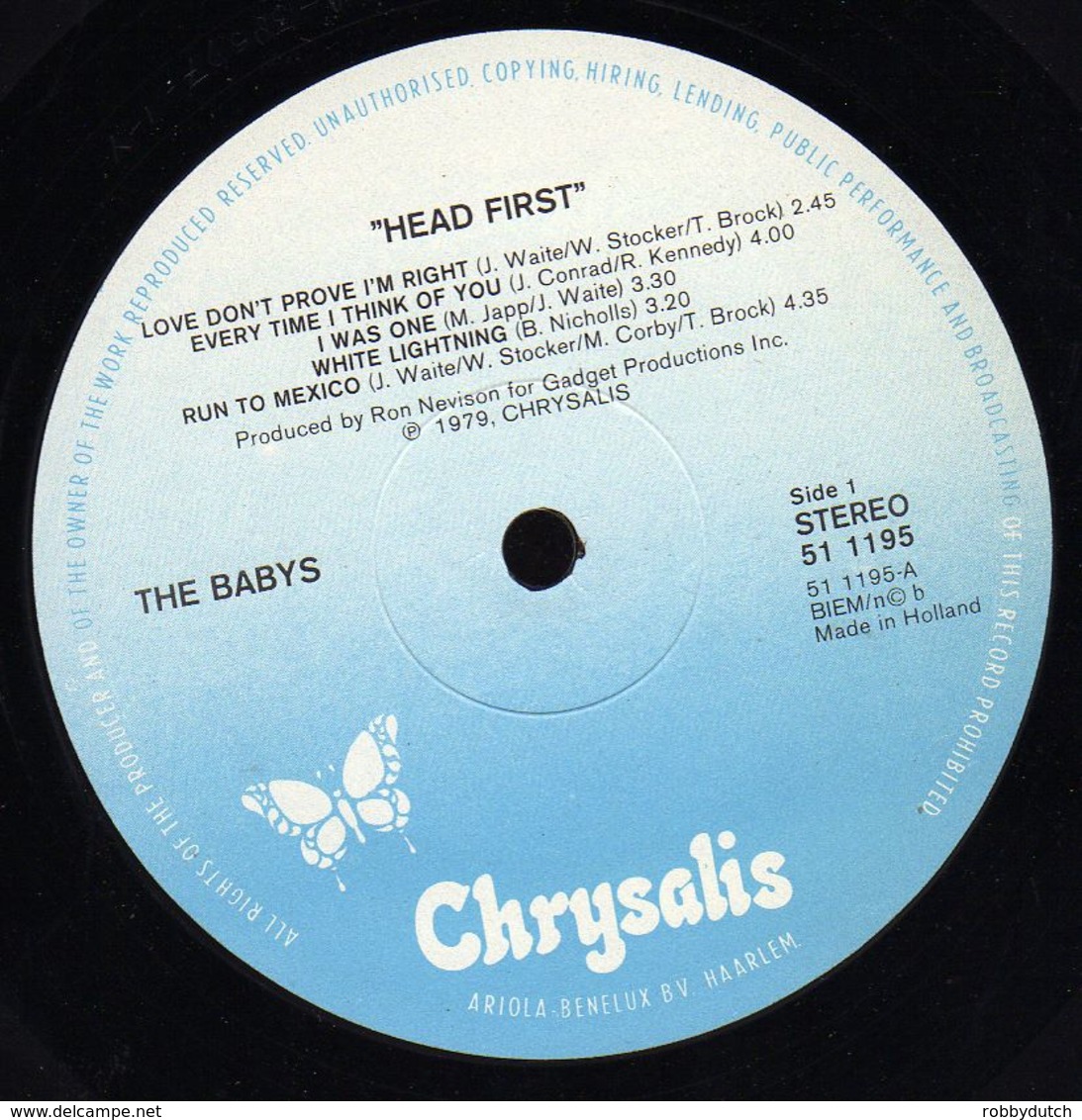 * LP *  BABYS - HEAD FIRST (Holland 1978 EX!!!) - Rock