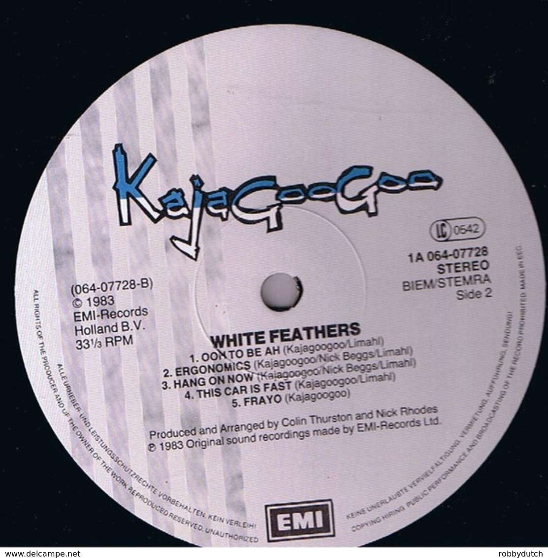 * LP  *  KAJAGOOGOO - WHITE FEATHERS - Disco, Pop