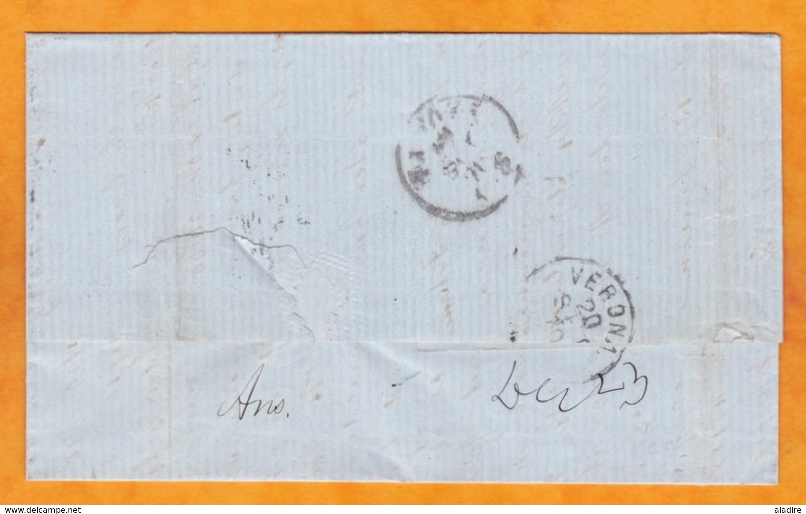 1870 - Lettre Avec Correspondance En Anglais De Messina, Italia Vers New York, USA -  Par Paquebot à Vapeur Français - Franking Machines (EMA)