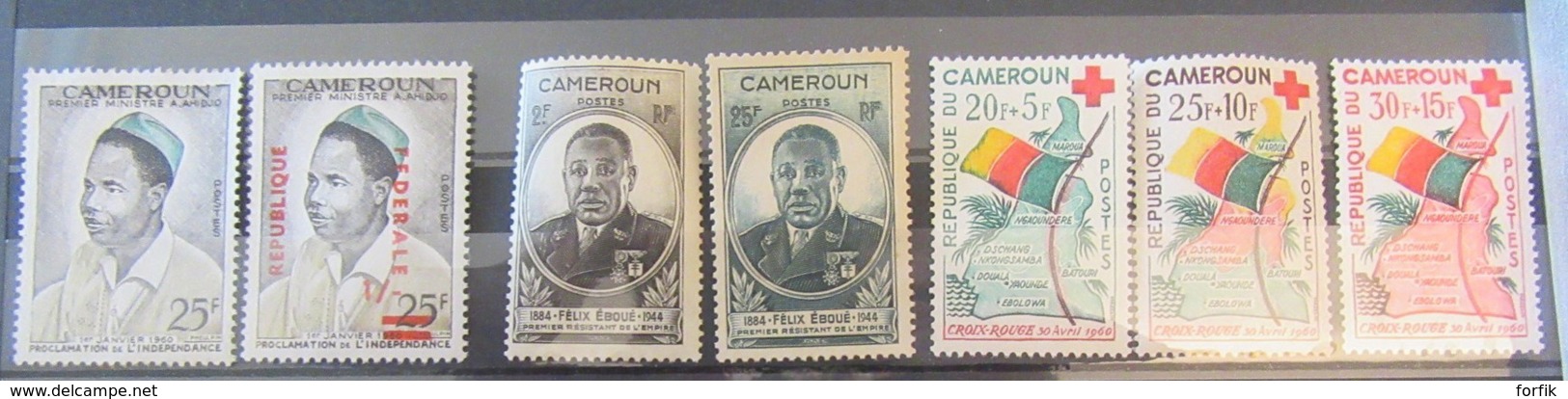 Cameroun - Collection de timbres neufs 1925 à Fin années 1960 dont taxe et Poste aérienne, séries, libération - TB