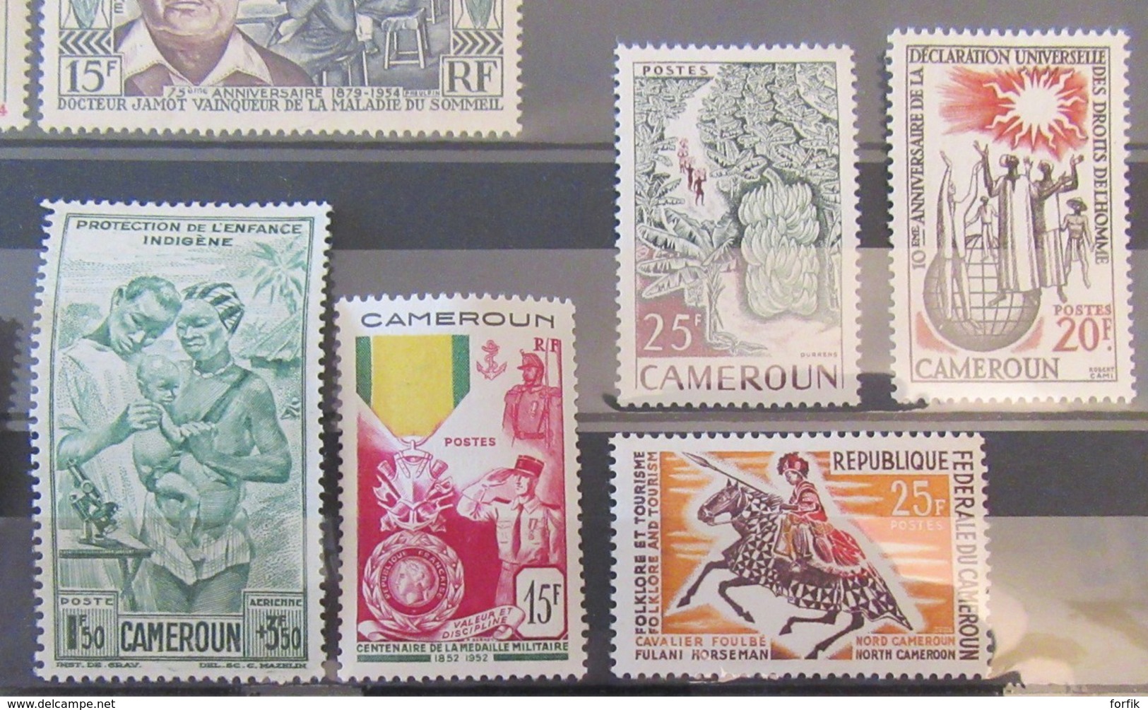 Cameroun - Collection de timbres neufs 1925 à Fin années 1960 dont taxe et Poste aérienne, séries, libération - TB