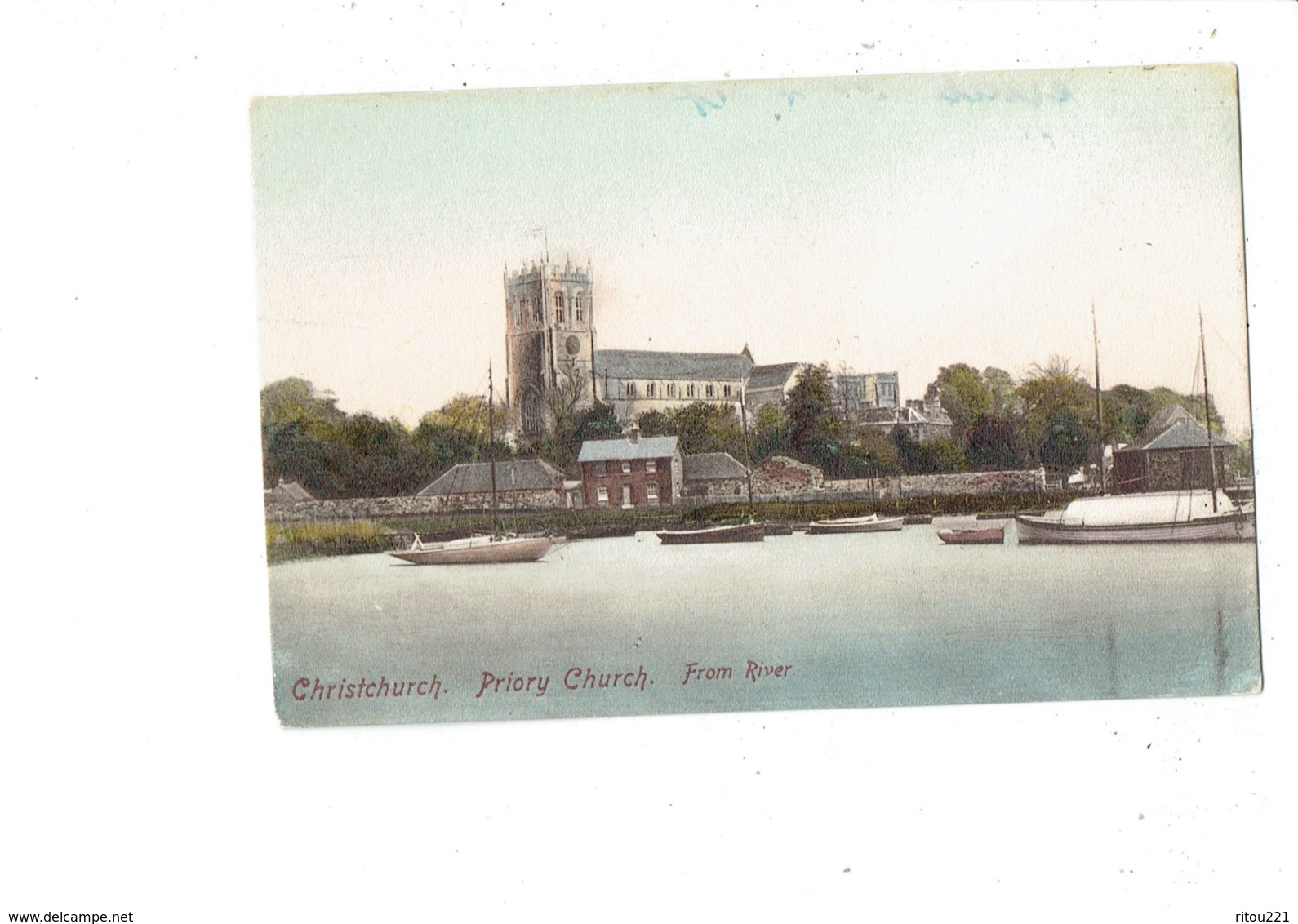 Cpa - Christchurch - Nouvelle-Zélande - Priory Church - Prieuré - From River - W. TUCKER & SON - Bateau - Nouvelle-Zélande