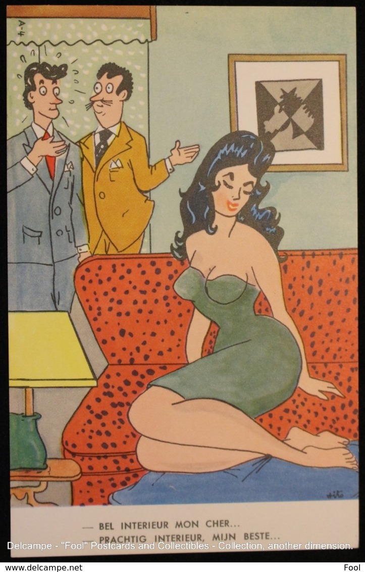 Illustration Illustrateur DITO, JITO Ou TITO ? Pin-Up Sur Sofa. Illustrator . Woman On Couch. - Autres & Non Classés