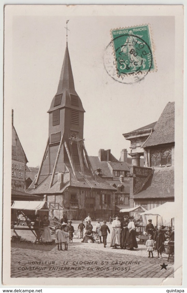 14 - Honfleur - Le Clocher Ste Catherine 1908 - Animation - Honfleur