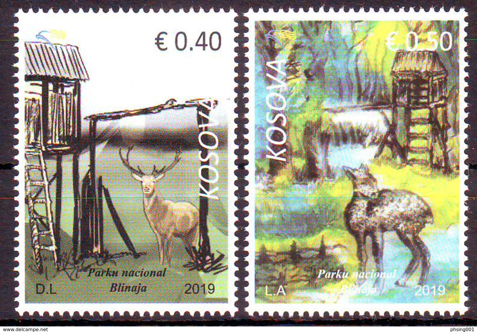 Kosovo 2019 Nature Park Animals Fauna Deer, Definitive Set MNH - Other & Unclassified