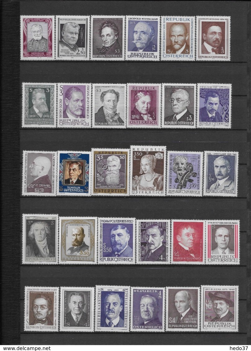 Autriche - Collection timbres neufs ** sans charnière - TB - 51 scans