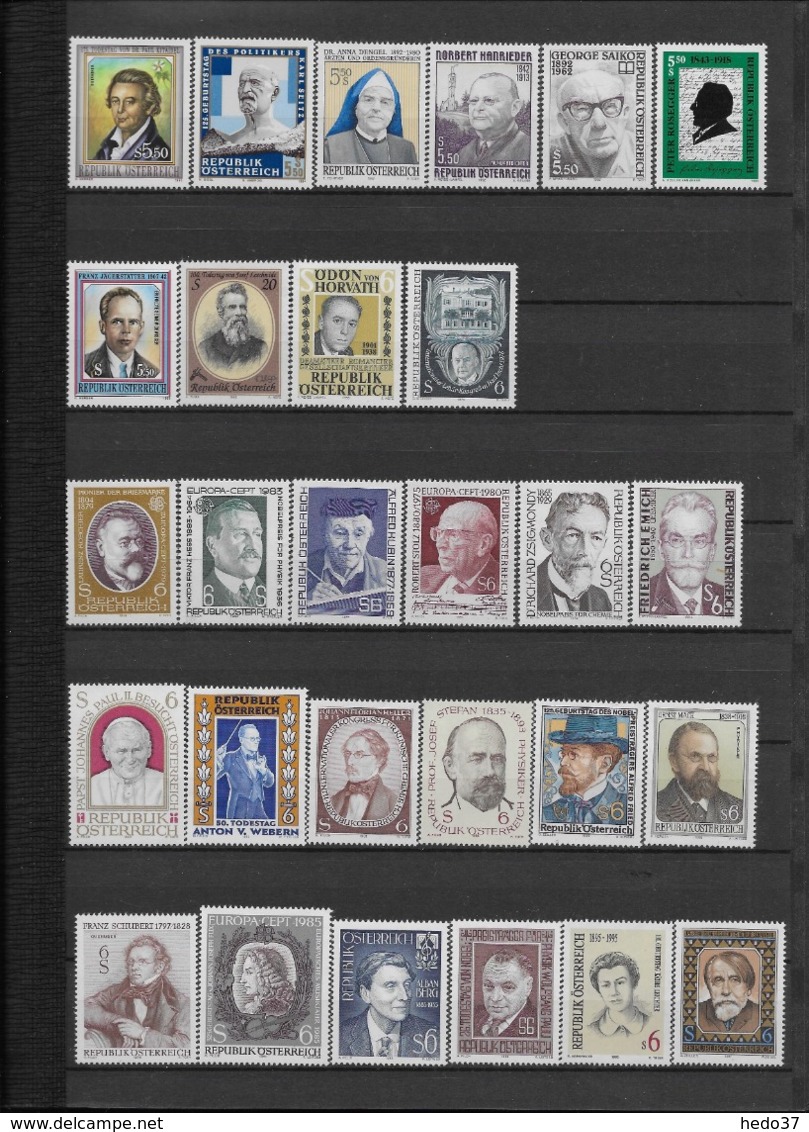 Autriche - Collection timbres neufs ** sans charnière - TB - 51 scans