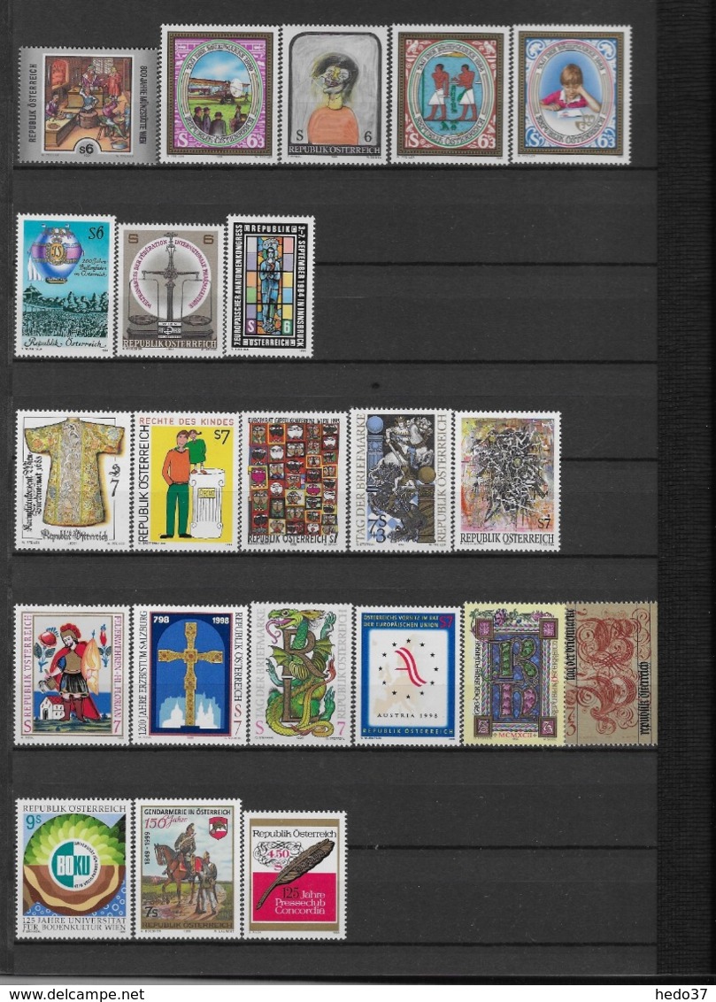 Autriche - Collection timbres neufs ** sans charnière - TB - 51 scans