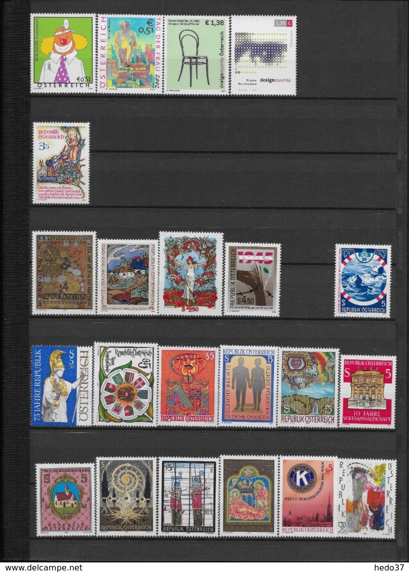 Autriche - Collection timbres neufs ** sans charnière - TB - 51 scans