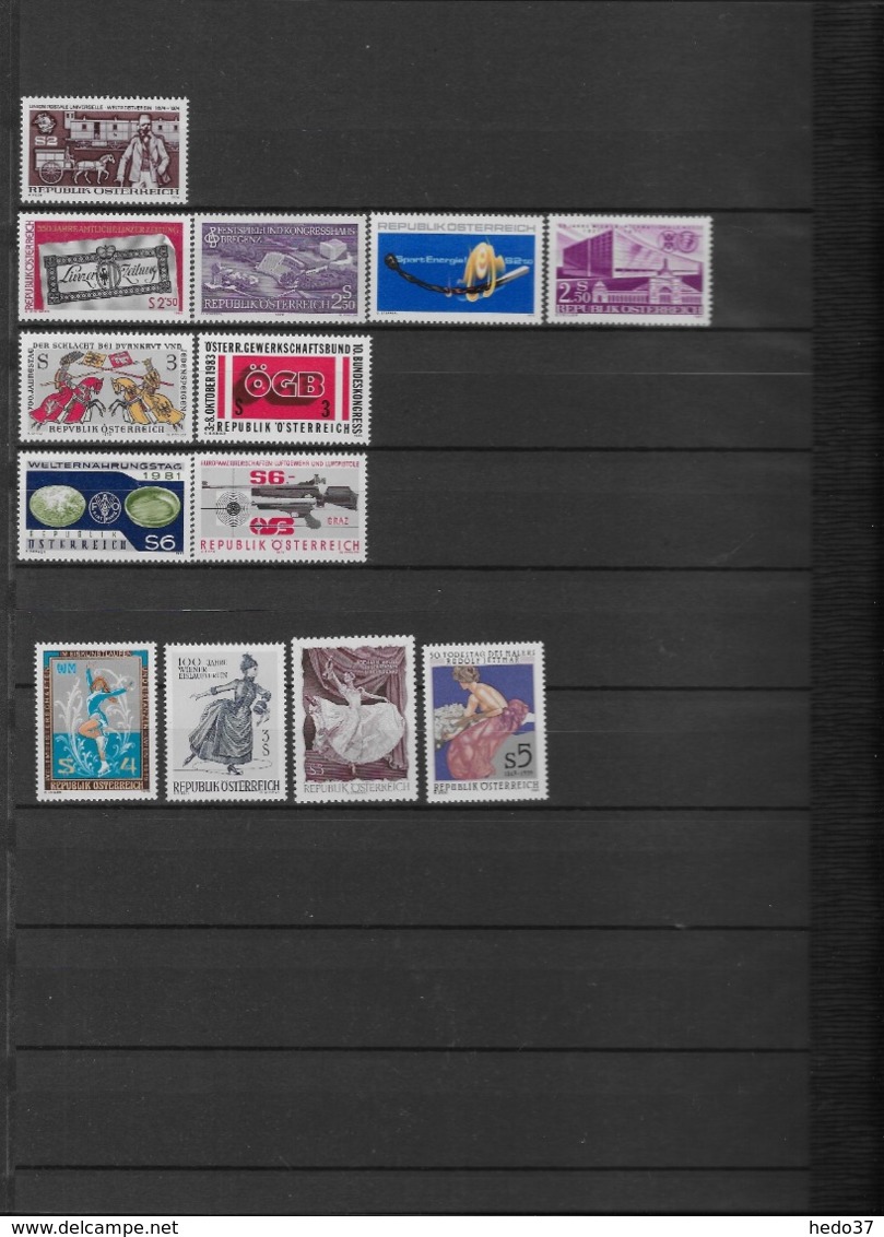 Autriche - Collection timbres neufs ** sans charnière - TB - 51 scans