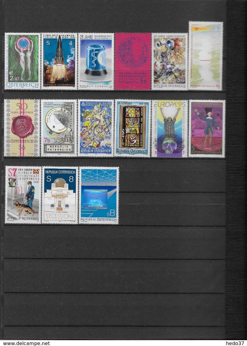 Autriche - Collection timbres neufs ** sans charnière - TB - 51 scans