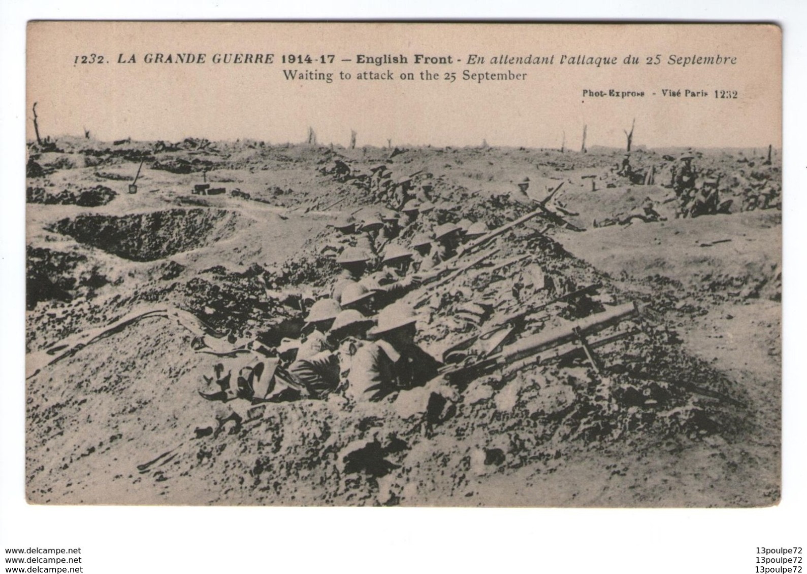 CPA LA GRANDE GUERRE 1914-1917 -- FRONT -- EN ATTENDANT L'ATTAQUE DU 25 SEPTEMBRE - Guerra 1914-18