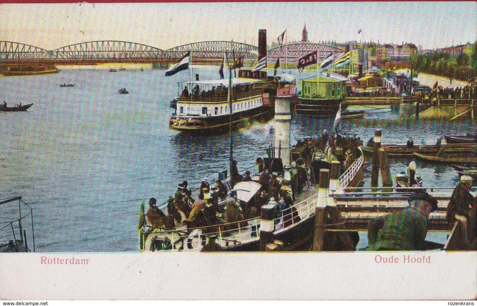 Rotterdam 1906 Oude Hoofd Schip Vessel Haven Zuid-Holland Ansichtkaart Port (In Zeer Goede Staat) - Rotterdam