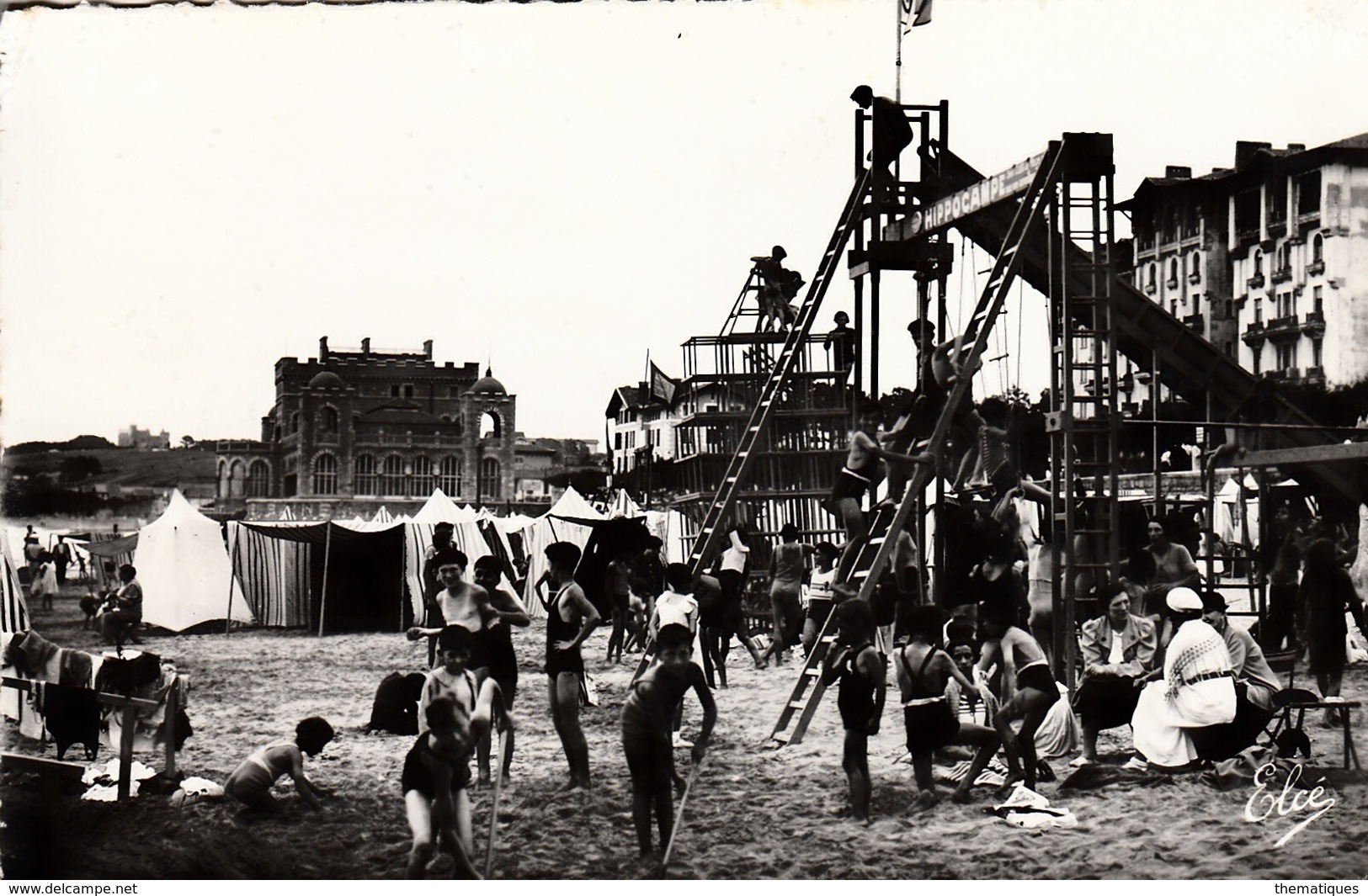 Thematiques 64 Pyrénées Atlantiques Hendaye Le Casino Et Les Jeux Sur La Plage Timbré Cachet 26 03 1975 - Hendaye