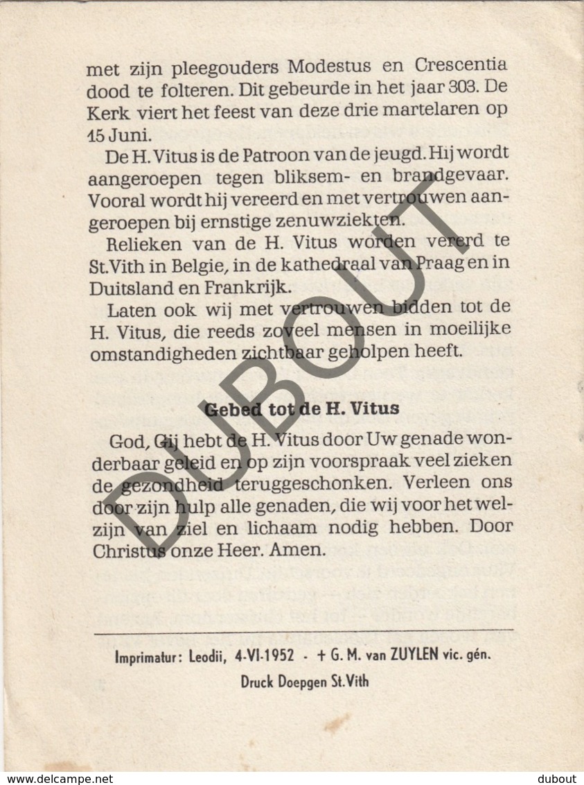 Sankt Vith Viering Sint-Vitus-Octaaf 1952  (R356) - Antique