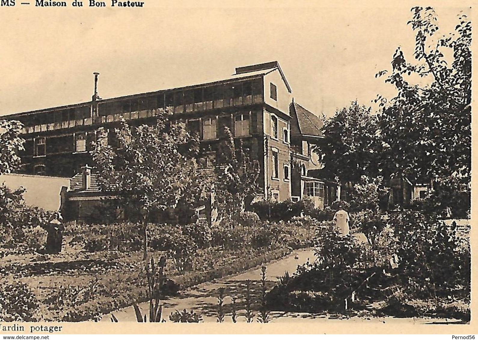 CPA REIMS Maison Du Bon Pasteur Jardin - Reims