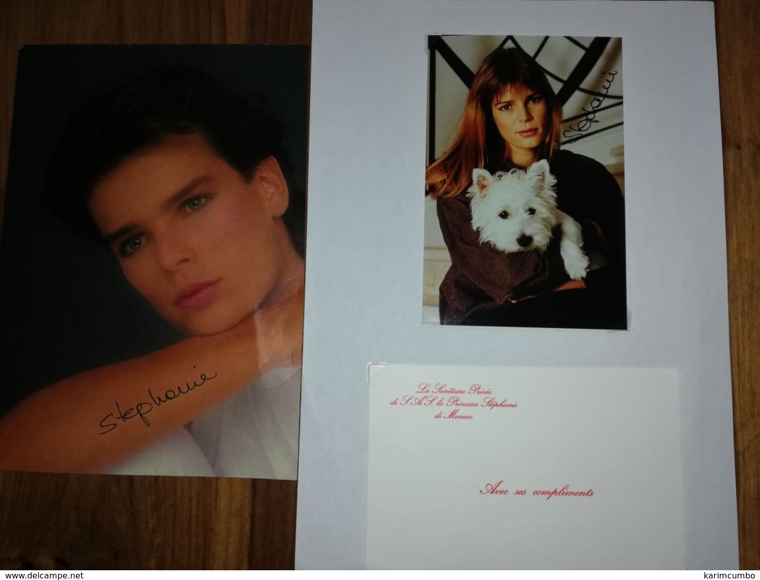 Stephanie De Monaco Autographes Et Carte De Visite - Sonstige & Ohne Zuordnung