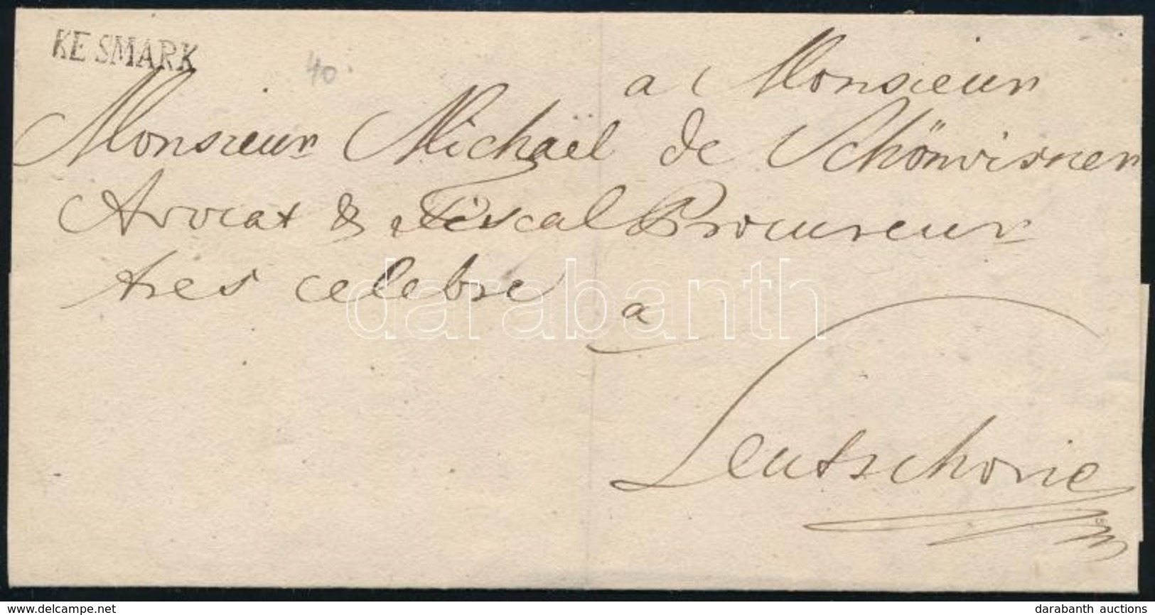 1838 Levél / Cover 'KESMARK' - Leutschovie - Other & Unclassified