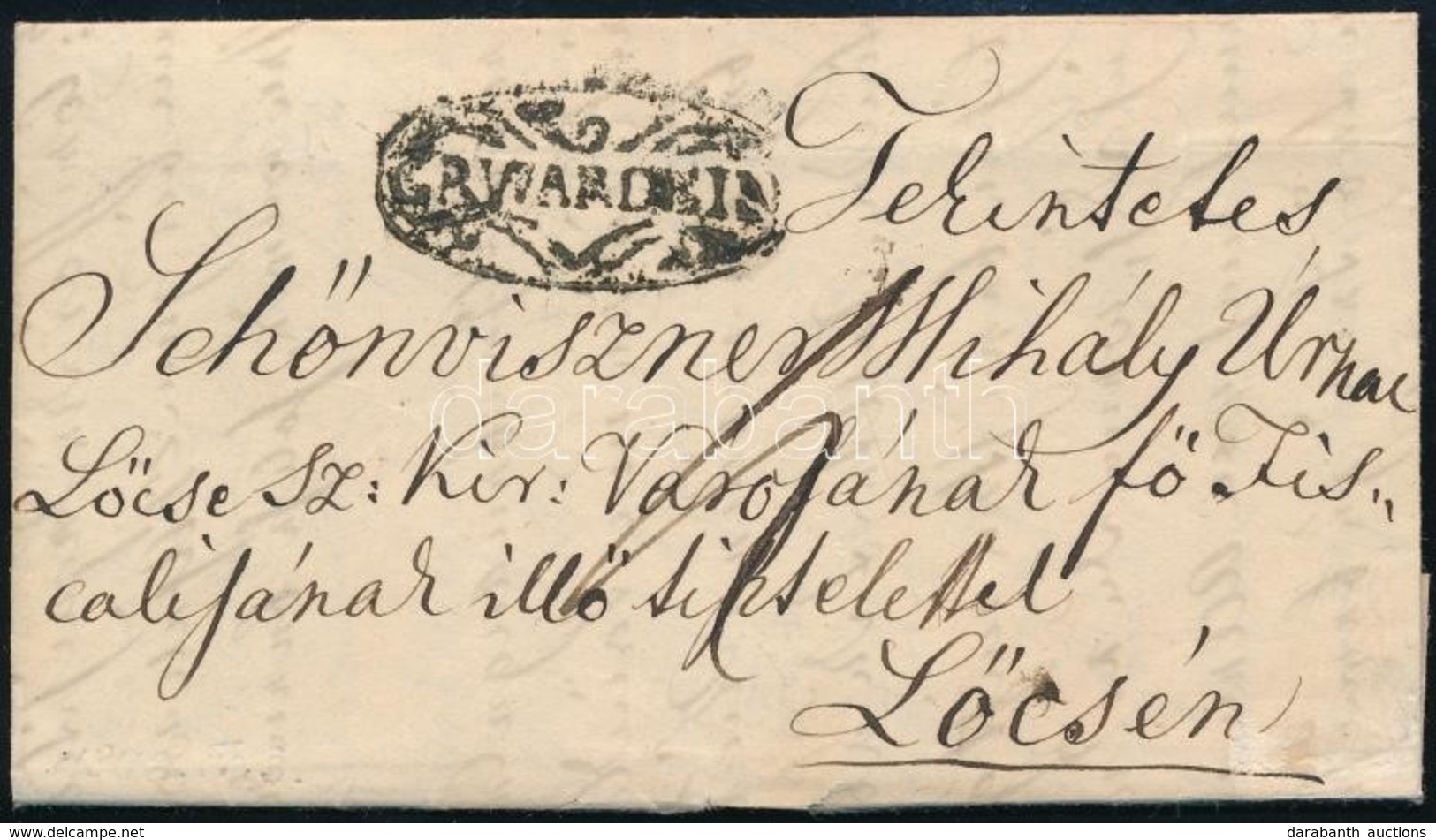 1846 Portós Levél / Unpaid Cover 'GR.WARDEIN' - Lőcse - Altri & Non Classificati