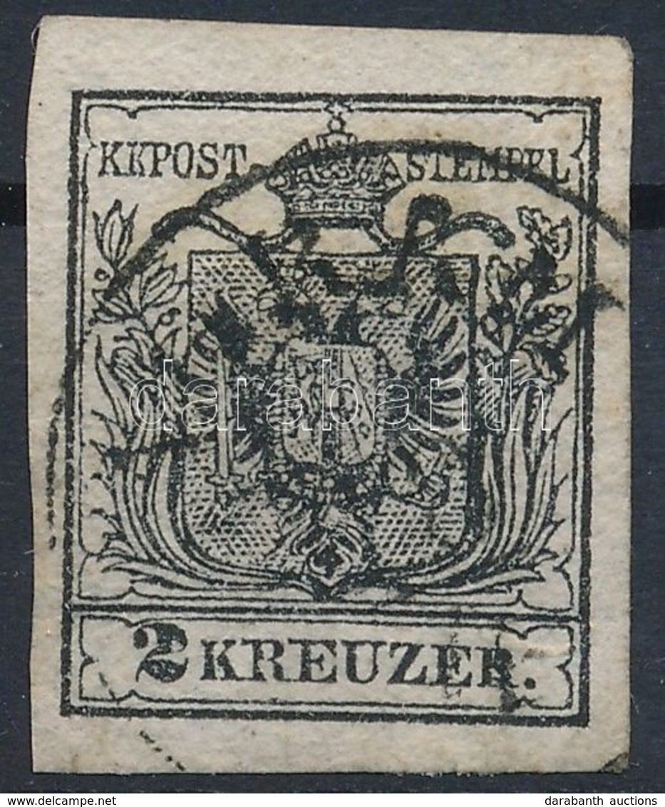 O 1850 2kr HP IIIa Fekete / Black 'AGRAM' Certificate: Ferchenbauer - Sonstige & Ohne Zuordnung