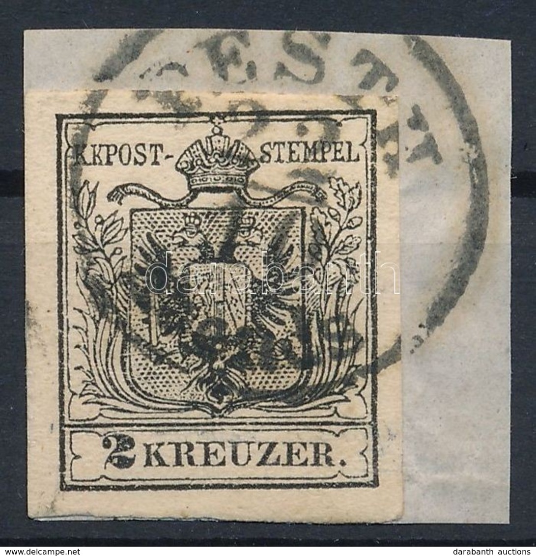 1850 2kr MP IIIb Fekete / Black 'PESTH' Certificate: Ferchenbauer - Sonstige & Ohne Zuordnung