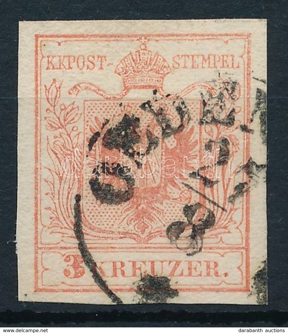 O 1850 3kr MP Ib Világos Paradicsompiros, Gravurtype 2-1 / Light Tomato Red  'OEDEN(BURG)' Certificate: Steiner - Sonstige & Ohne Zuordnung