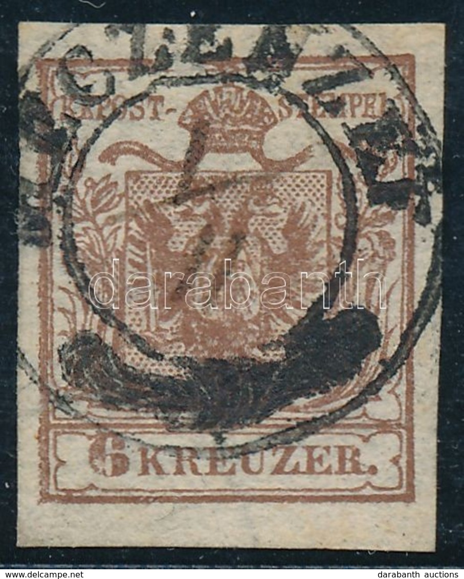 O 1850 6kr Kézi Dátumozással / Handwritten Date 'MECZENZEF' - Autres & Non Classés